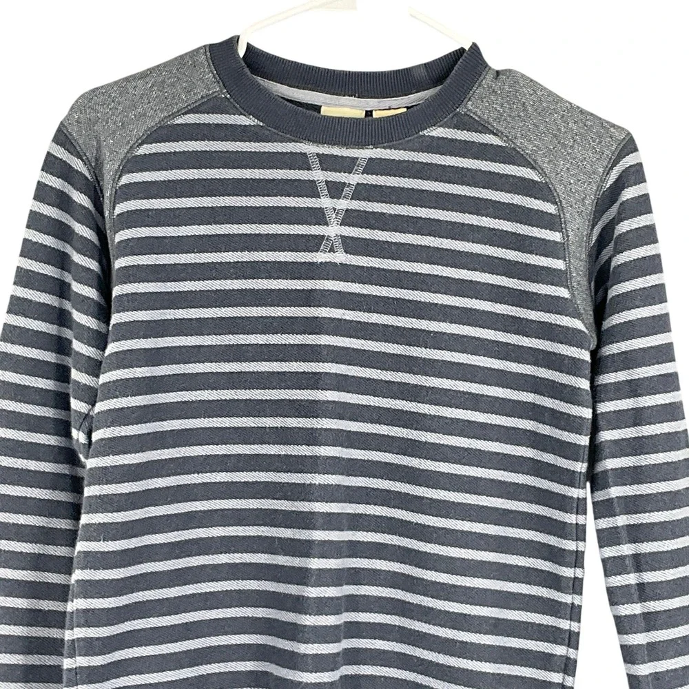 LLBean Kids Boys Striped Long Sleeve Raglan Sweatshirt‎ Size M 10-12